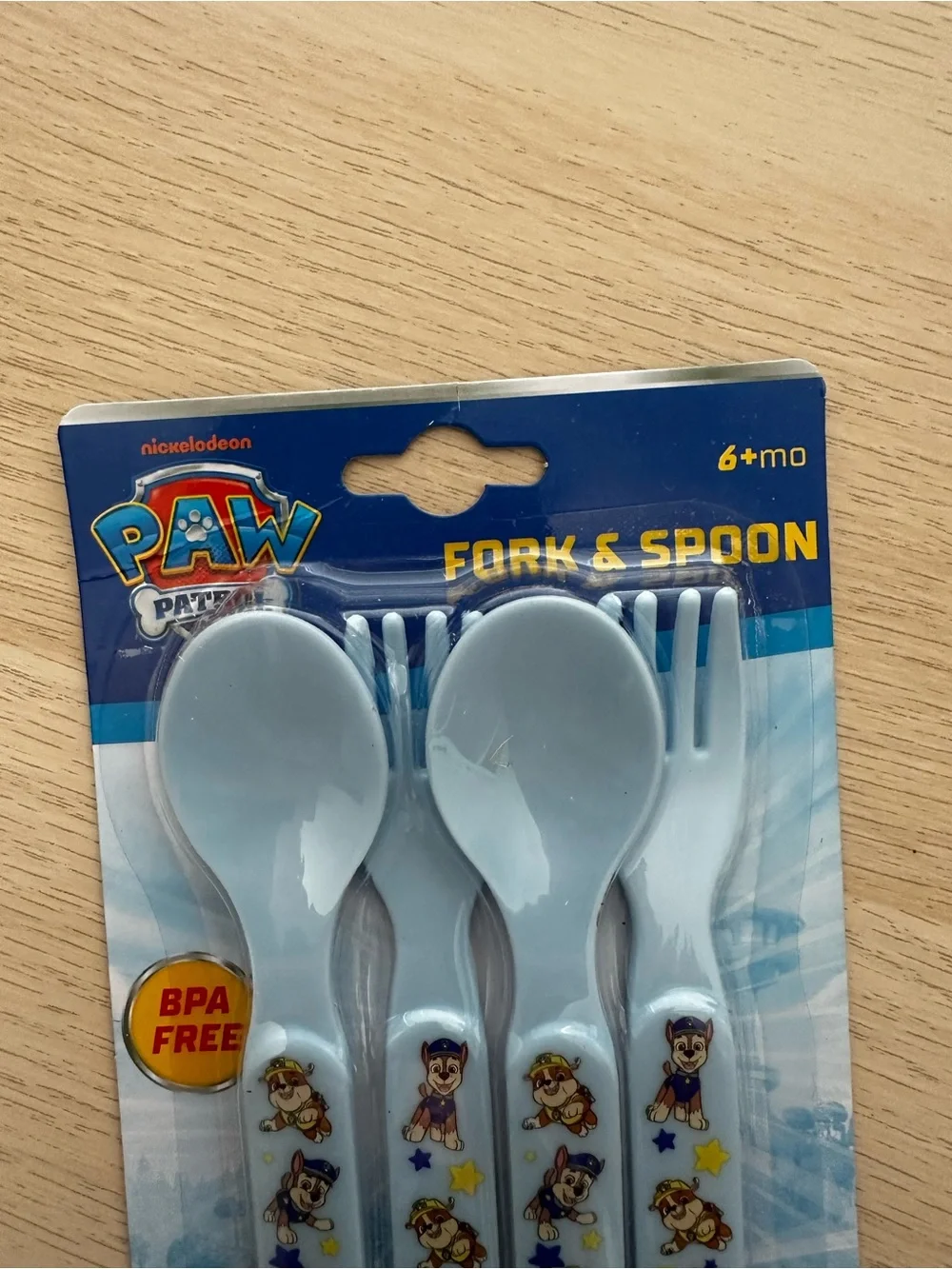 Nickelodeon Paw Patrol Blue & Yellow Rattle, Toothbrush & Spoon Set